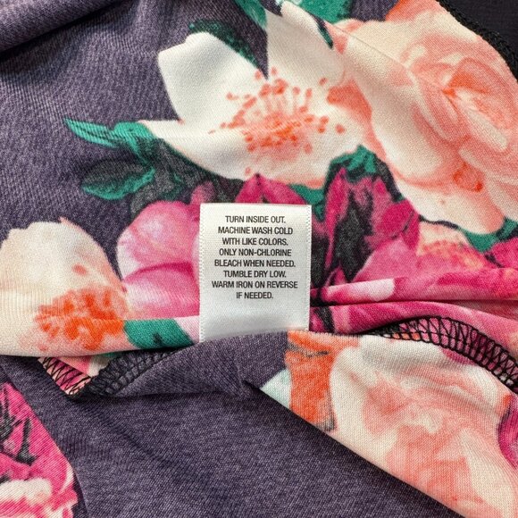 Roz & Ali Womens Black Floral Half Sleeve Dress Boat Neck Knee Length Size M - Picture 15 of 15